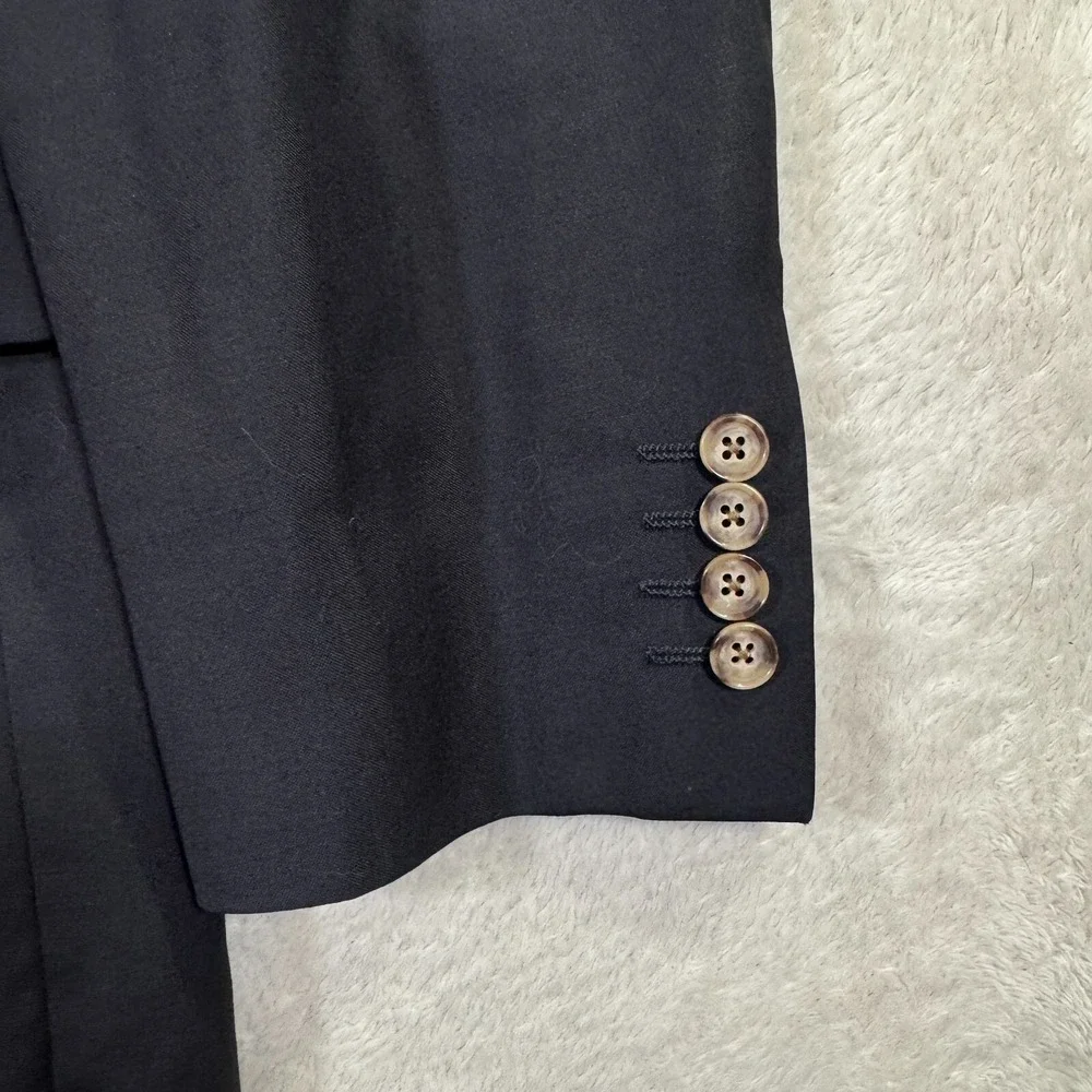 Vintage Coppley 1883 Ermenegildo Zegna Mens 42R Blazer Jacket Navy Preppy Casual